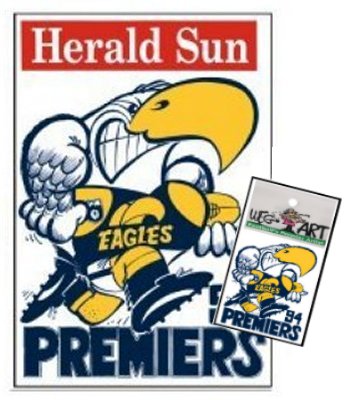 Eagles 1994 Reprint Grand Final Poster & FREE 1994 Cards
